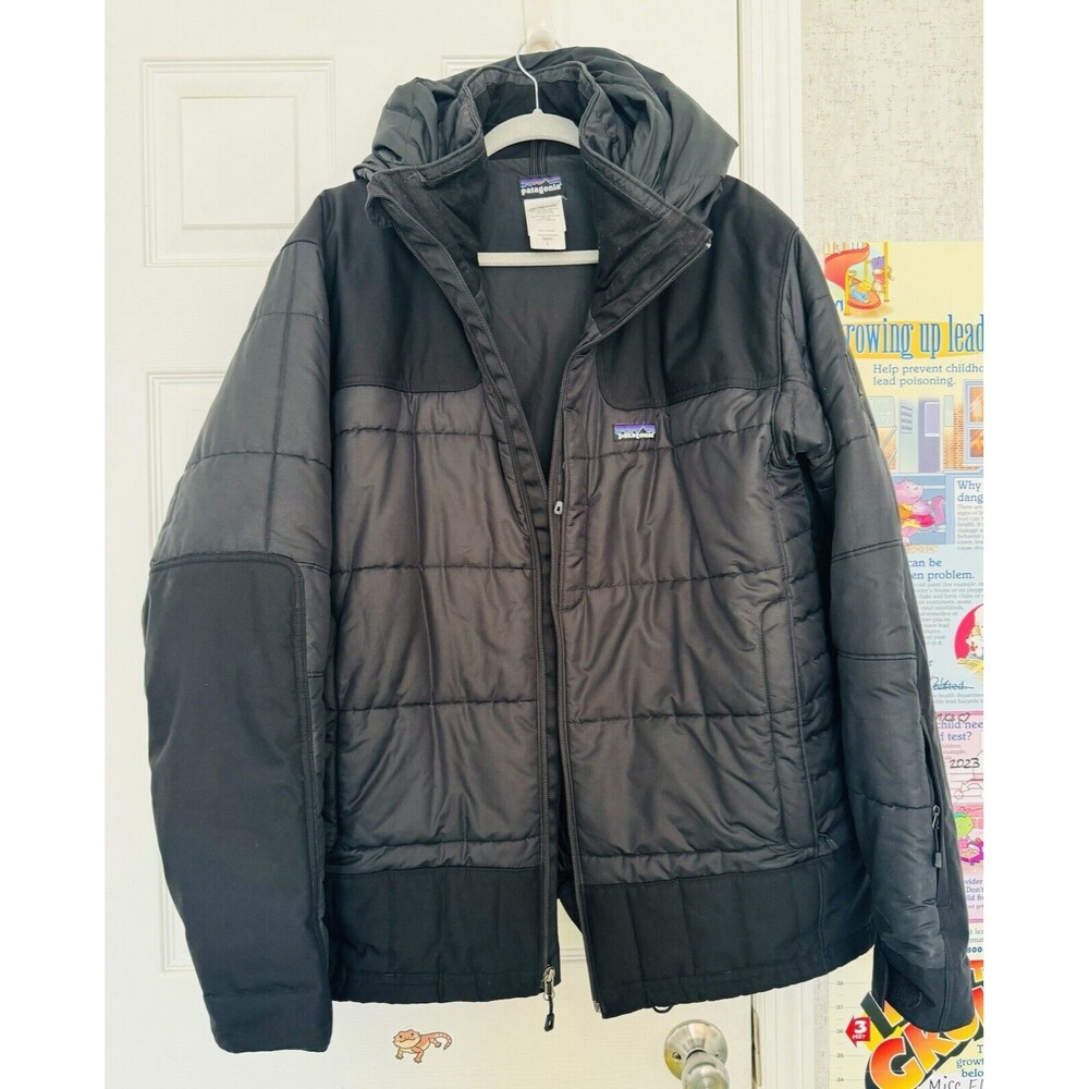 Vintage Patagonia Men’s Large Black Winter Insulated Rubicon Rider Jacket Coat - Picture 7 of 16